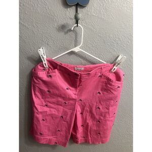 Charter Club Pant Shop Pink Embroidered‎ Bicycle Design Bermuda Shorts Size 18